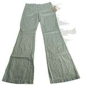 Gold Hawk Pants Women's Green Khaki Blend Flat Chinos Size 4 New